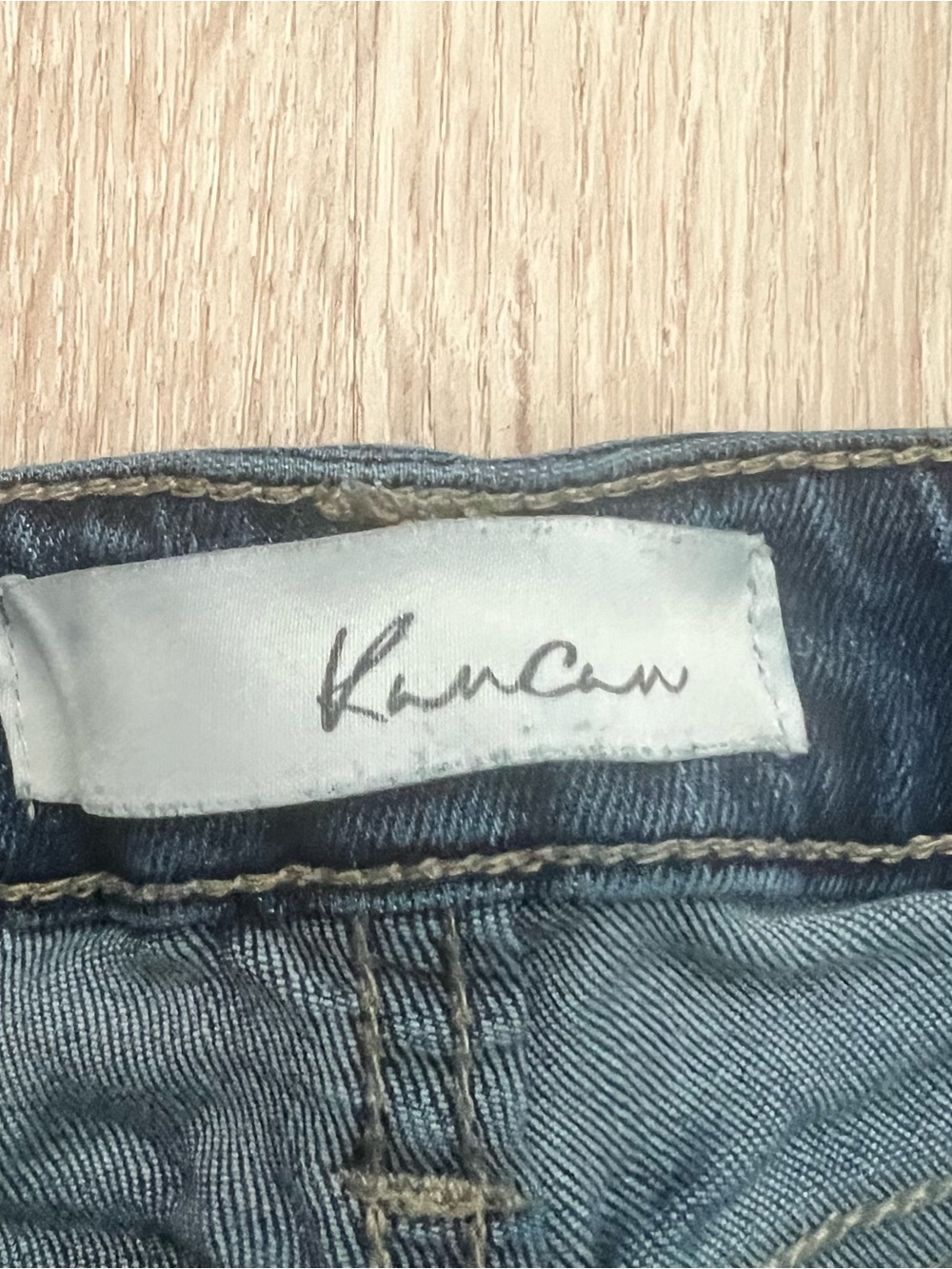 KanCan Distressed Button Fly Jeans Womens Size 5/26 Blue Skinny Denim - Picture 5 of 10